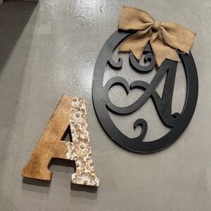 Decorative Wooden Letter A Set